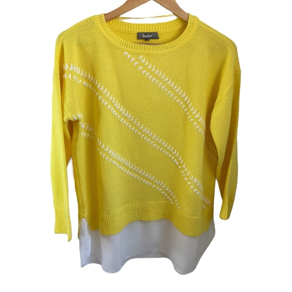 Neiman Marcus Sweaters - Neiman Marcus Yellow Sweater with White Accents